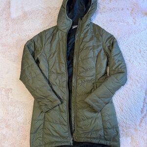 Columbia Olive Green Hooded Puffer Coat